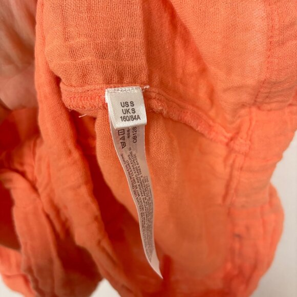 Out From Under S Urban Outfitters Coral Orange Button-Up Romper Gauzy Beachy - Picture 4 of 7